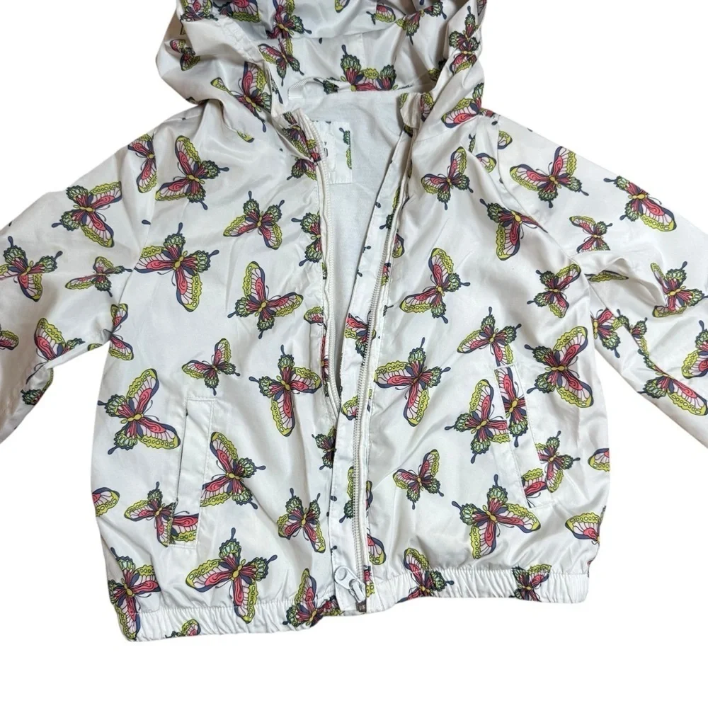 GAP| Kids/Toddler Butterfly Hooded Raincoat/Windbreaker Jacket- Size 2 years
